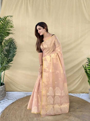 Premium Zari Tissue Silk Saree