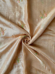 Pure Jute Crush Parrot Buttis with Lace Border Saree