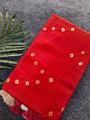Pure Cotton Hand Dyed Bandhej Sibori Saree