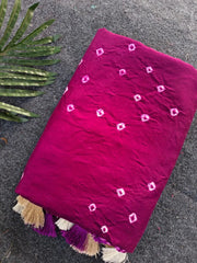 Pure Cotton Hand Dyed Bandhej Sibori Saree