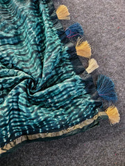 Pure Cotton Hand Dyed Bandhej Sibori Saree