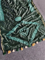 Pure Cotton Hand Dyed Bandhej Sibori Saree