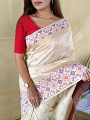 Pure Soft Silk Patola Meenakari Border Saree