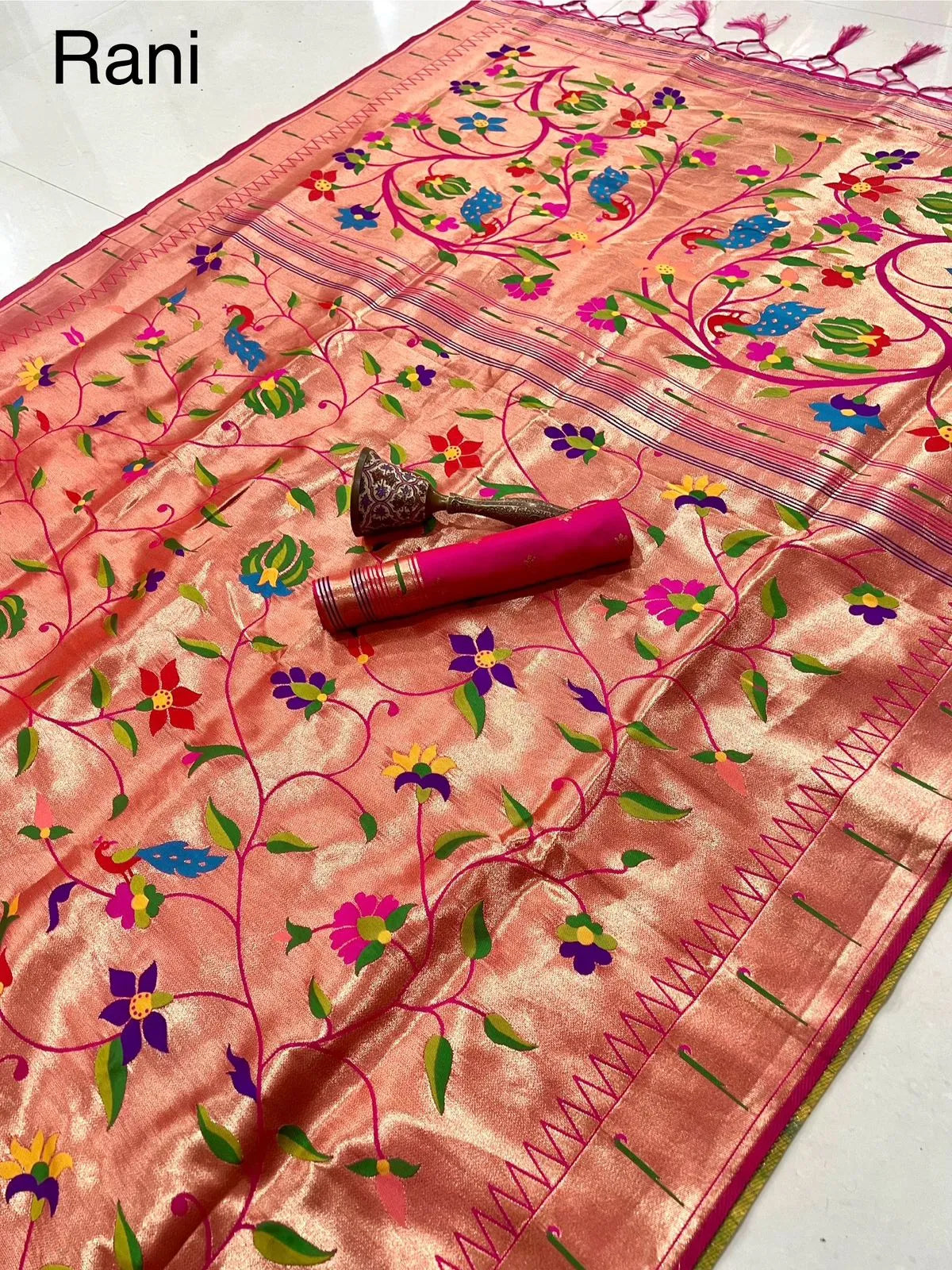 All Over Jaal Weaving Brocket Paithani Soft Silk Saree