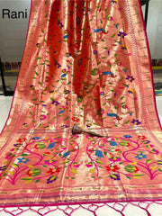 All Over Jaal Weaving Brocket Paithani Soft Silk Saree