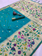 Alia Bhatt–Inspired Soft Silk Kanchivaram Paithani Saree