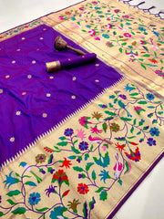 Alia Bhatt–Inspired Soft Silk Kanchivaram Paithani Saree