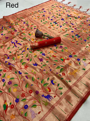 Pure Soft Kanchivaram Brocade Paithani Silk Saree