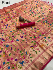 Pure Soft Kanchivaram Brocade Paithani Silk Saree