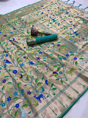 Pure Soft Kanchivaram Brocade Paithani Silk Saree