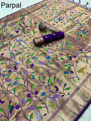 Pure Soft Kanchivaram Brocade Paithani Silk Saree