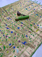 Pure Soft Kanchivaram Brocade Paithani Silk Saree