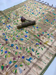 Pure Soft Kanchivaram Brocade Paithani Silk Saree