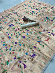 Pure Soft Kanchivaram Brocade Paithani Silk Saree