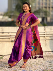 Maharashtra Best Seller Wedding Special Nauvari Paithani Soft Silk Saree