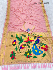 Maharashtra Best Seller Wedding Special Nauvari Paithani Soft Silk Saree