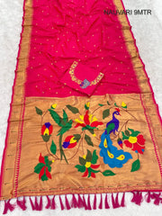Maharashtra Best Seller Wedding Special Nauvari Paithani Soft Silk Saree