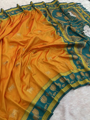 Soft Silk Paithani Nandi Motifs Saree
