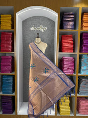 Pure Fully Zari Woven Parrot Motif Paithani Dupatta