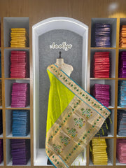 Pure Zari Lotus Flower Motif Paithani Dupatta