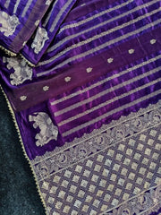 Pure Viscose Georgette Elephant Panel Saree