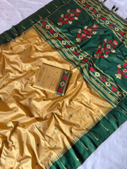 Handloom Soft Silk Muniya Border Rich Saree