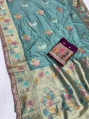 Festive Wear Dola Silk Banarasi Lace Border Saree