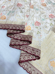 Premium Dola Silk Banarasi Lace Border Saree