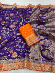 Premium Dola Silk Banarasi Lace Border Saree