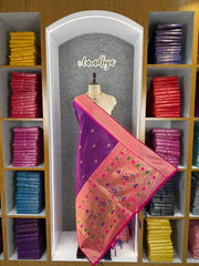 Pure Zari Geomatric Motif Paithani Dupatta