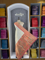 Pure Zari Geomatric Motif Paithani Dupatta
