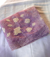 Designer Pure Chanda Kora Silk Embroidered Saree