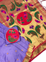 Soft Silk Meenakari Pallu & Zari Buttis Saree