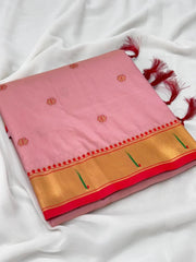 Soft Silk Meenakari Pallu & Zari Buttis Saree