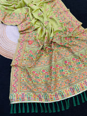 Pashmina Kashmiri Meenakari Silk Saree