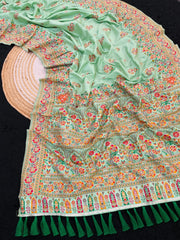 Pashmina Kashmiri Meenakari Silk Saree