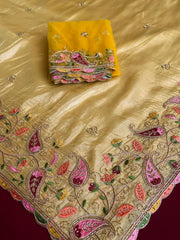 Floral Embroiery Handwork Special Saree