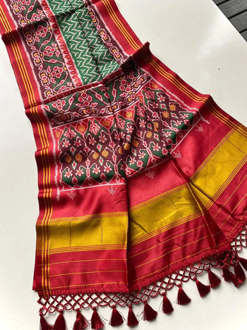Classic Double Ikkat Patola Printed Saree