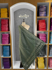 Pure Zari Weaving Viscose Silk Bandhani Dupatta