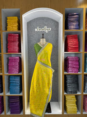 Heavy Dola Silk Weaving & Embroidery Border Saree (Unstiched Blouse)