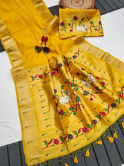 Pichwai Paithani Silk Saree – Royal Heritage Collection