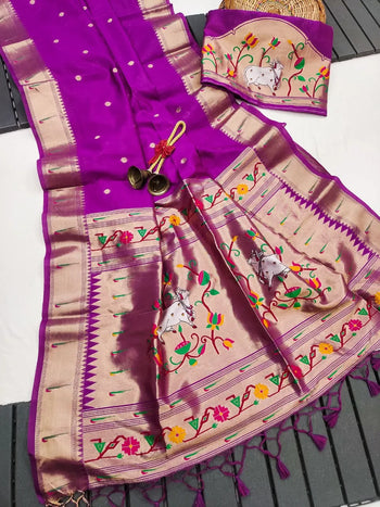 Pichwai Paithani Silk Saree – Royal Heritage Collection