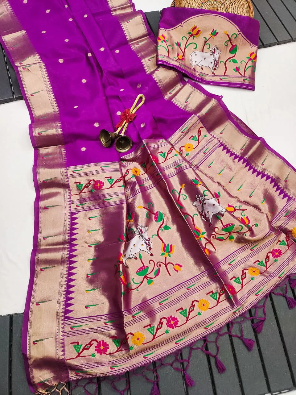 Pichwai Paithani Silk Saree – Royal Heritage Collection