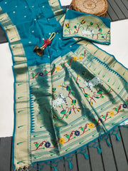 Pichwai Paithani Silk Saree – Royal Heritage Collection