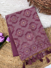Chanderi Mul Cotton Jamdani Weaving Saree