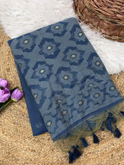 Chanderi Mul Cotton Jamdani Weaving Saree