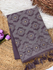 Chanderi Mul Cotton Jamdani Weaving Saree