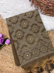 Chanderi Mul Cotton Jamdani Weaving Saree