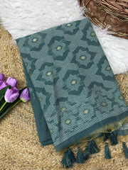 Chanderi Mul Cotton Jamdani Weaving Saree