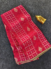 Premium Dola Silk Floral Weaved Pallu Saree